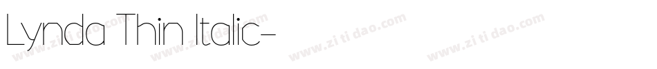 Lynda Thin Italic字体转换